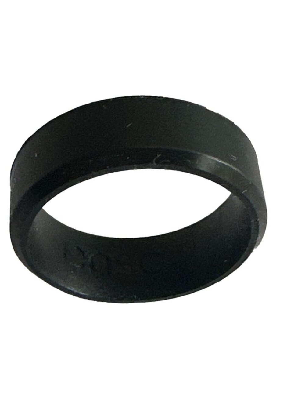 Enso Silicone Ring Size 9 Unisex Beveled Edge Comfortable Minimalist Black Chic